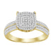 LADIES RING 1/3 CT ROUND DIAMOND 10K YELLOW GOLD