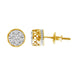 LADIES EARRING 1/6 CT ROUND DIAMOND 10K YELLOW GOLD