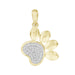 LADIES PENDANT 1/10 CT ROUND DIAMOND 10K YELLOW GOLD