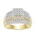 LADIES RING 1 CT ROUND DIAMOND 10K YELLOW GOLD