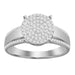 LADIES RING 1/3 CT ROUND DIAMOND 10K WHITE GOLD