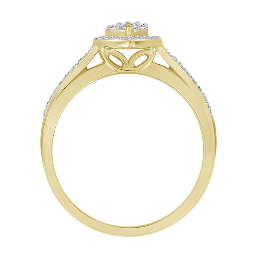 LADIES RING 1/4 CT ROUND DIAMOND 10K YELLOW GOLD