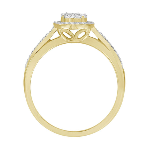 LADIES RING 1/4 CT ROUND DIAMOND 10KYELLOW GOLD