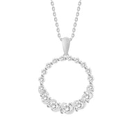 Thumbnail for LADIES PENDANT 1/2 CT ROUND DIAMOND 10K WHITE GOLD