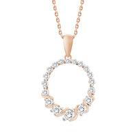 Thumbnail for LADIES PENDANT 1/2 CT ROUND DIAMOND 10K ROSE GOLD