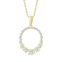 Thumbnail for LADIES PENDANT 1/2 CT ROUND DIAMOND 10K YELLOW GOLD