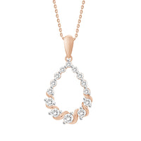 Thumbnail for LADIES PENDANT 1/2 CT ROUND DIAMOND 10K ROSE GOLD