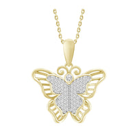 Thumbnail for LADIES PENDANT 1/6 CT ROUND DIAMOND 10K YELLOW GOLD