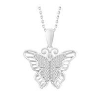 Thumbnail for LADIES PENDANT 1/6 CT ROUND DIAMOND 10K WHITE GOLD