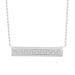 LADIES NECKLACE 1/2 CT ROUND/BAGUETTE DIAMOND 10K WHITE GOLD