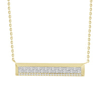 Thumbnail for LADIES NECKLACE 1/2 CT ROUND/BAGUETTE DIAMOND 10K YELLOW GOLD