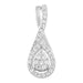 LADIES PENDANT 1/5 CT ROUND DIAMOND 10K WHITE GOLD