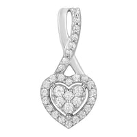 Thumbnail for LADIES PENDANT 1/5 CT ROUND DIAMOND 10K WHITE GOLD