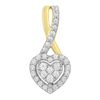 Thumbnail for LADIES PENDANT 1/5 CT ROUND DIAMOND 10K YELLOW GOLD