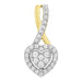 LADIES PENDANT 1/5 CT ROUND DIAMOND 10K YELLOW GOLD