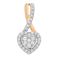 Thumbnail for LADIES PENDANT 1/5 CT ROUND DIAMOND 10K ROSE GOLD