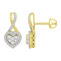 Thumbnail for LADIES EARRING 1/3 CT ROUND DIAMOND 10K YELLOW GOLD