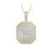 LADIES PENDANT 1/2 CT ROUND/BAGUETTE DIAMOND 10K YELLOW GOLD