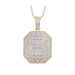 LADIES PENDANT 1/2 CT ROUND/BAGUETTE DIAMOND 10K ROSE GOLD