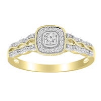 Thumbnail for LADIES RING 1/4 CT ROUND DIAMOND 10K YELLOW GOLD
