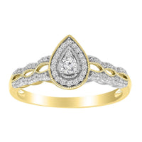 Thumbnail for LADIES RING 1/4 CT ROUND DIAMOND 10K YELLOW GOLD