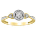 LADIES RING 1/10 CT ROUND DIAMOND 10K YELLOW GOLD