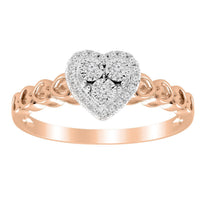 Thumbnail for LADIES RING 1/8 CT ROUND DIAMOND 10K ROSE GOLD