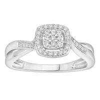Thumbnail for LADIES RING 1/5 CT ROUND DIAMOND 10K WHITE GOLD