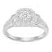 LADIES RING 1/4 CT ROUND/BAGUETTE DIAMOND 10K WHITE GOLD