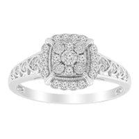 Thumbnail for LADIES RING 1/4 CT ROUND DIAMOND 10K WHITE GOLD