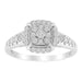 LADIES RING 1/4 CT ROUND DIAMOND 10K WHITE GOLD