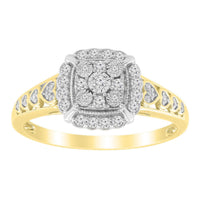 Thumbnail for LADIES RING 1/4 CT ROUND DIAMOND 10K YELLOW GOLD