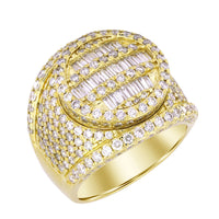 Thumbnail for MEN'S RING 4 CT ROUND/BAGUETTE  DIAMOND 10K YELLOW GOLD
