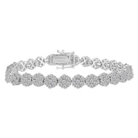 Thumbnail for LADIES BRACELET 2 CT ROUND DIAMOND 10K WHITE GOLD