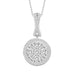 LADIES PENDANT 1/5 CT ROUND DIAMOND 10K WHITE GOLD