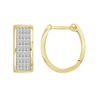 Thumbnail for LADIES HOOPS 1/2 CT ROUND DIAMOND 10K YELLOW GOLD