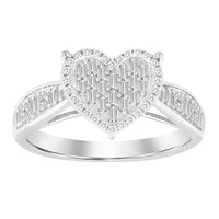 Thumbnail for LADIES RING 1/3 CT ROUND/BAGUETTE DIAMOND 10K WHITE GOLD