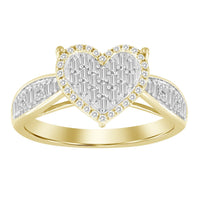 Thumbnail for LADIES RING 1/3 CT ROUND/BAGUETTE DIAMOND 10K YELLOW GOLD