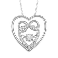 Thumbnail for LADIES PENDANT 1/6 CT ROUND DIAMOND 10K WHITE GOLD