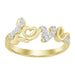 LADIES RING 1/10 CT ROUND DIAMOND 10K YELLOW GOLD