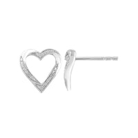 Thumbnail for LADIES EARRING 1/20 CT ROUND DIAMOND 10K WHITE GOLD