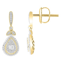 Thumbnail for LADIES EARRING 1/4 CT ROUND DIAMOND 10K YELLOW GOLD