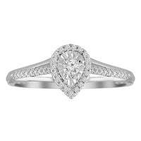 Thumbnail for LADIES RING 1/4 CT ROUND DIAMOND 10K WHITE GOLD