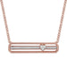 LADIES NECKLACE 1/10 CT ROUND DIAMOND 10K ROSE GOLD