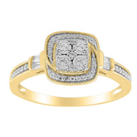 Thumbnail for LADIES RING 1/4 CT ROUND/BAGUETTE DIAMOND 10K YELLOW GOLD