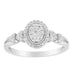 LADIES RING 1/4 CT ROUND DIAMOND 10K WHITE GOLD