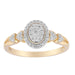 LADIES RING 1/4 CT ROUND DIAMOND 10K YELLOW GOLD