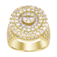 Thumbnail for MEN'S RING 4 CT ROUND/BAGUETTE DIAMOND 14K YELLOW GOLD