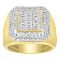Thumbnail for MEN'S RING 1/2 CT ROUND DIAMOND 10K YELLOW GOLD