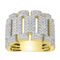 Thumbnail for MEN'S BAND 2 3/8 CT ROUND DIAMOND 10K YELLOW GOLD